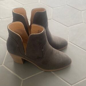 Express Gray Ankle Booties